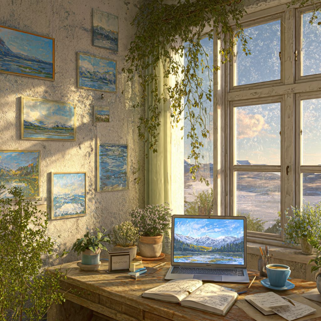 motivational_workspace_scene_laptop_open_with_ai-1024x1024 Getting Started with AI Art: Complete Beginner's Guide 2025